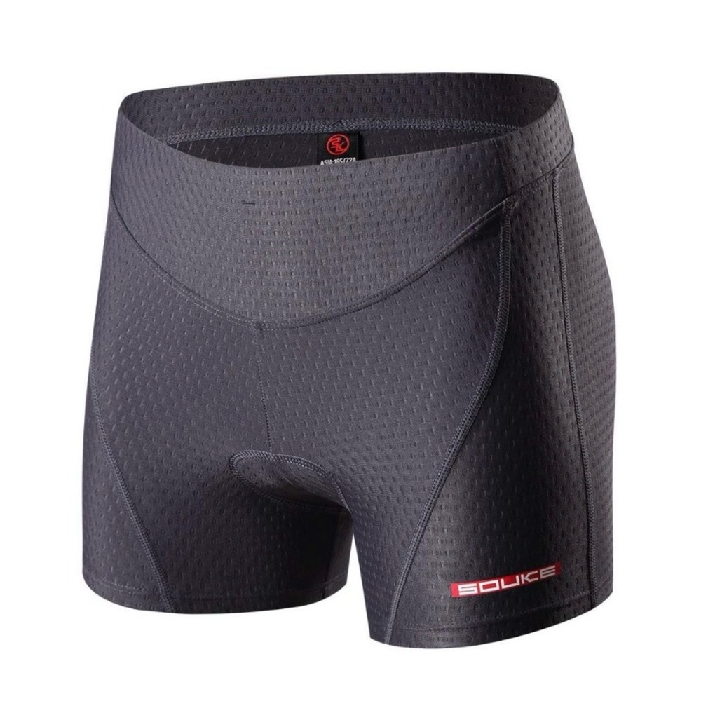 Souke Sports Women's Padded Cycling Shorts Athletic Bike Shorts Gray Medium